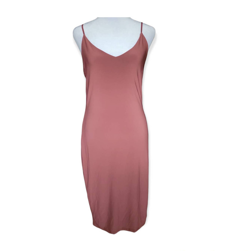 NEW Mind‎ Code Women's Bodycon Slip Dress Size Large Mauve Brown